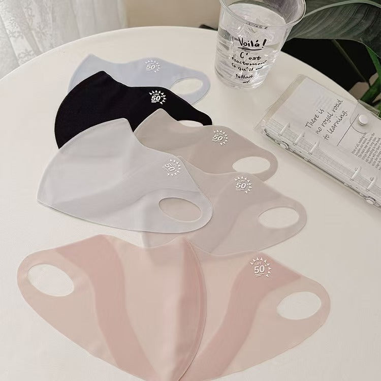UPF50+ Ice Silk Sun Protection Mask - 3D Eye-Covering Breathable Cooling Face Cover, Stylish Summer Sunshield